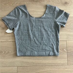 Grey crop top by American Apparel size medium NWT